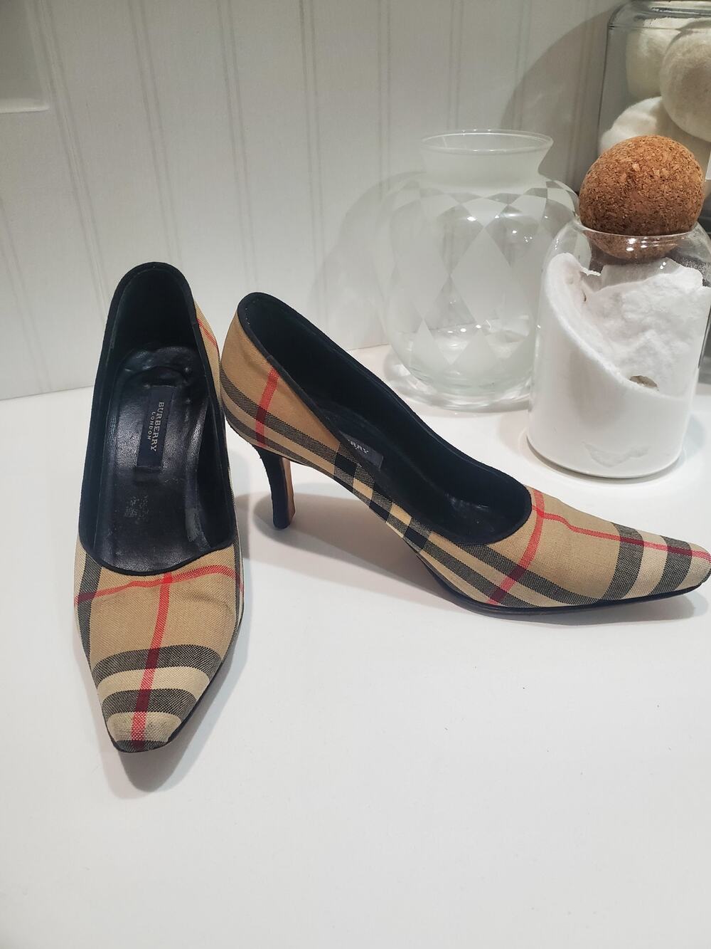 Burberry London Aubri Check Pumps size 5.5 pls read